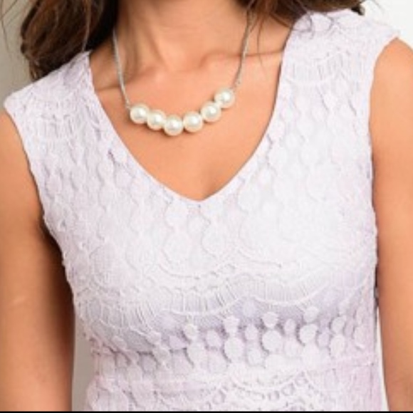 SALE! Girly & Flirty Lilac little Lace Dress - Picture 6 of 6